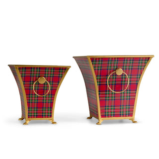 12.5" Plaid Cache Pots (LARGE ONLY) SHIPS 9/1/2026