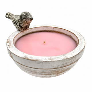 PINK HYDRANGEA SMALL BIRD BATH CANDLE