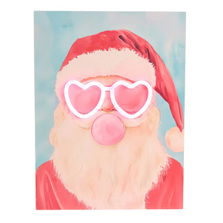 15.75" Santa with Lit Neon Glasses Wall Art SHIPS 9/1/2026