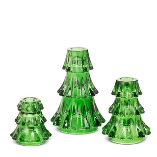 5.75" Green Tree Candle Holders (LARGE ONLY) SHIPS 9/1/2026