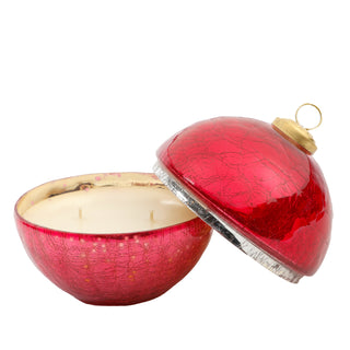 Berries & Balsam Pink Glass Ornament