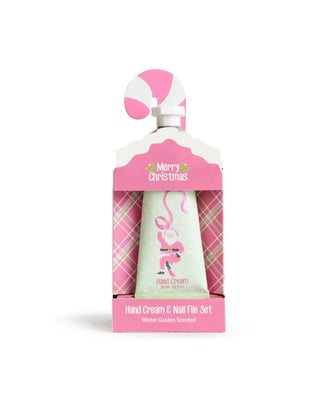 Wrapped in Ribbons Hand Cream and Nail File Set Winter Garden Scented Pink/Multi 2.5x6x1.75
