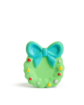 Wreath Bath Fizzer Sugar Plum Scented Green/Multi 3x3x1