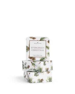 Evergreen Christmas Bar Soap Gift Set White 2.5x3x2.25 Set of 3