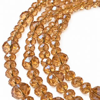 6' Crystal glass and gold garland
