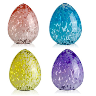 D6.5"H7.9" GLASS EASTER EGGS-PINK ONLY