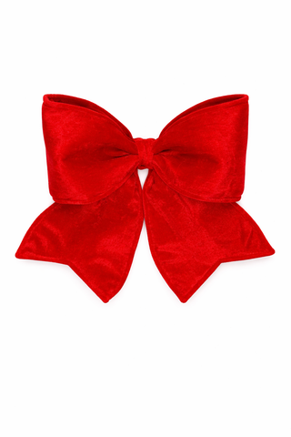 SMALL RED VELVET BOW WITH TIE 15"x10.5" *SHIPS 7/15/2026