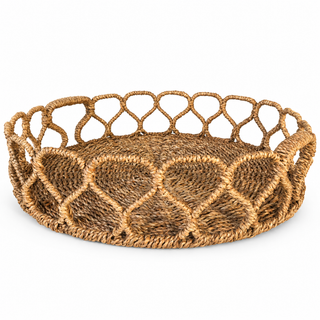 Seagrass Round Tray, D 18.1"X H 3.9"