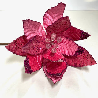 11.5" LT PINK/FUCHSIA POINSETTIA STEM