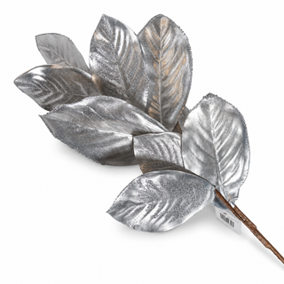 32" Silver Magnolia Leaf Spray