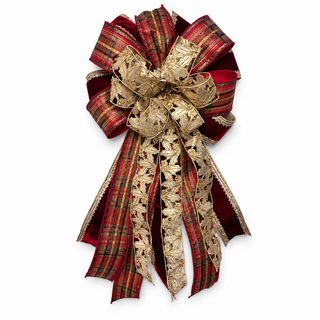 18" X 42" OLD WORLD HOLIDAY PREMADE BOW