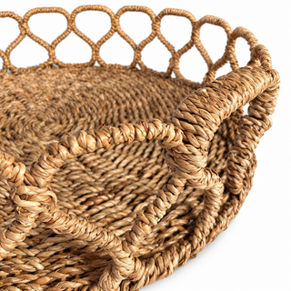 Seagrass Round Tray, D 18.1"X H 3.9"