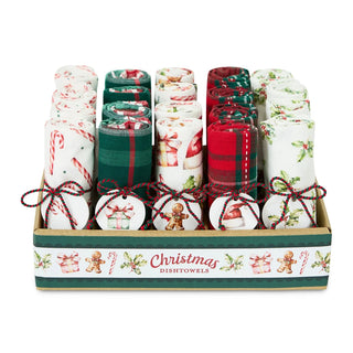 Christmas Magic Assorted Dishtowels-GREEN PLAID ONLY