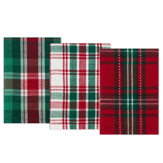 Christmas Plaids Essentials Dishcloth Set of 3