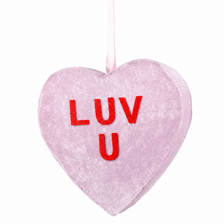 6" Luv U Hanging Heart Lt. Purple