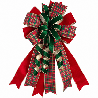 18" X 42" HOME FOR THE HOLIDAYS PREMADE BOW