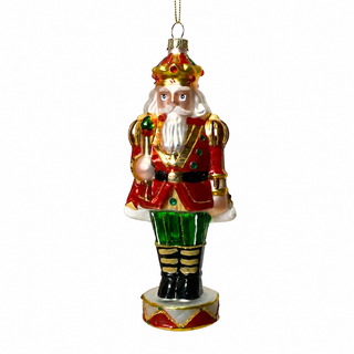 7" Glass Nutcracker Ornament