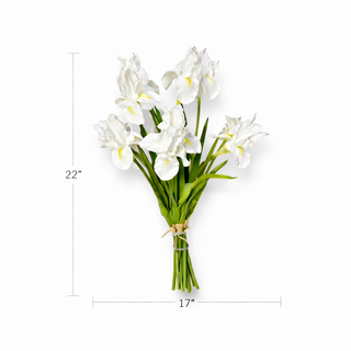 White Iris Real Touch Floral Drop-In