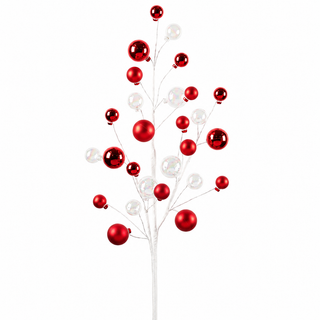 30" RED/CLEAR PLASTIC BALL BRANCH STEM