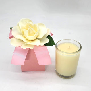 8OZ CAPE JASMINE CANDLE WITH FLOWER BOX