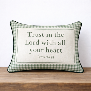 TRUST IN THE LORD GINGHAM PILLOW