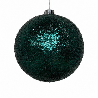 150mm Green Glitter Ball Ornament