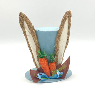 EASTER BUNNY HAT WITH EARS-BLUE 2 ASST-L7.9''W7.5''H10.2''