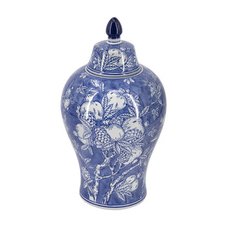 D8.5x14.5" PORCELAIN LIDDED JAR