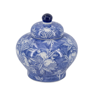 D9" x 9" PORCELAIN LIDDED JAR