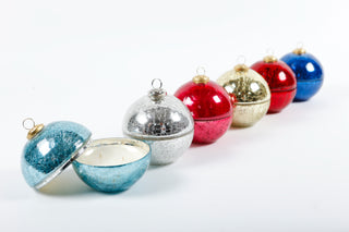 Noel Silver Glass Ornament