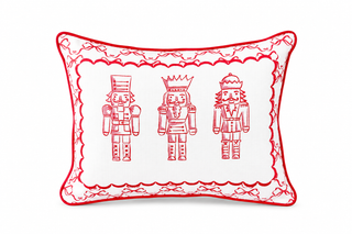 RED CHINOISERIE NUTCRACKER WITH PIPING
