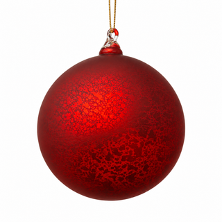 5" D Glass Ball Red