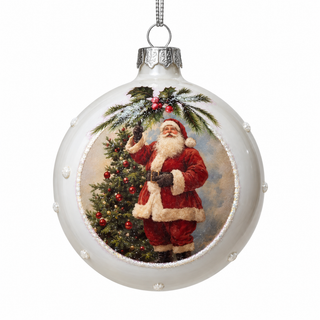 4" Pointing Santa Ornament