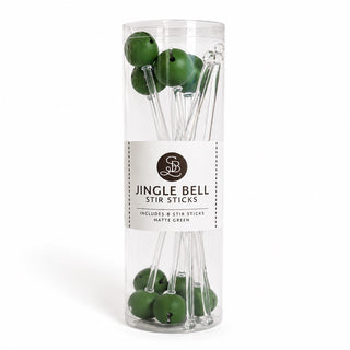 Multi-Green Jingle Bell Stir Sticks