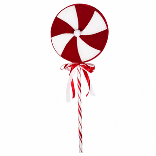 36" VELVET PEPPERMINT CANDY STEM