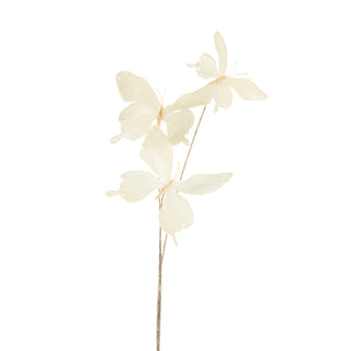 25" White Butterfly Spray