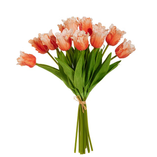 12.5" Real Touch Orange Parrot Tulip Bundle