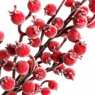 27" Red Iced Crabapple Spray