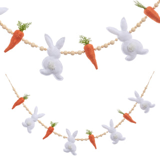 4' Bunny and Carrot Beaded Garland