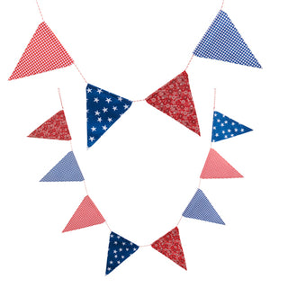 5.5 RED WHITE AND BLUE PENNANT GARLAND