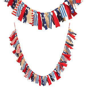 5.5" AMERICAN FLAG TIE GARLAND