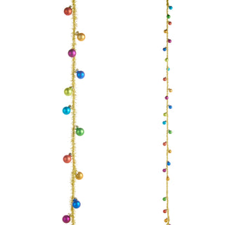 6' Tinsel and Multicolor Ornament Garland SHIPS 9/1/2026