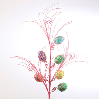 29" Easter Eggs Spray Stem Pink #1