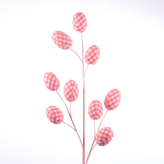 29" Gingham Fabric Eggs Stem Color Pink #2