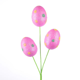 9.8" Easter Eggs Pick Purple C06