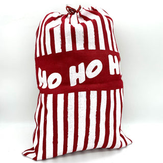 SANTA SACK "HO HO HO" IN JUTE  19" X 28"