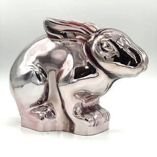 Pink Glass Easter Rabbit