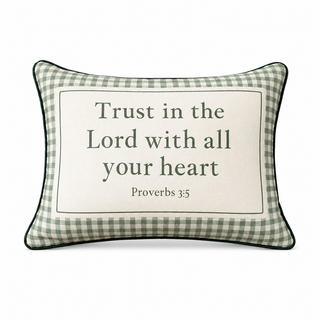 TRUST IN THE LORD GINGHAM PILLOW
