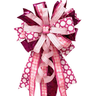 20"W X 40"L "PRETTY IN PINK" VALENTINE'S PRE-MADE BOW