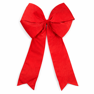 PRE-SALE 2026:  LARGE RED VELVET BOW TIE 48" X 16" X L 65" SHIPS 7/15/2026